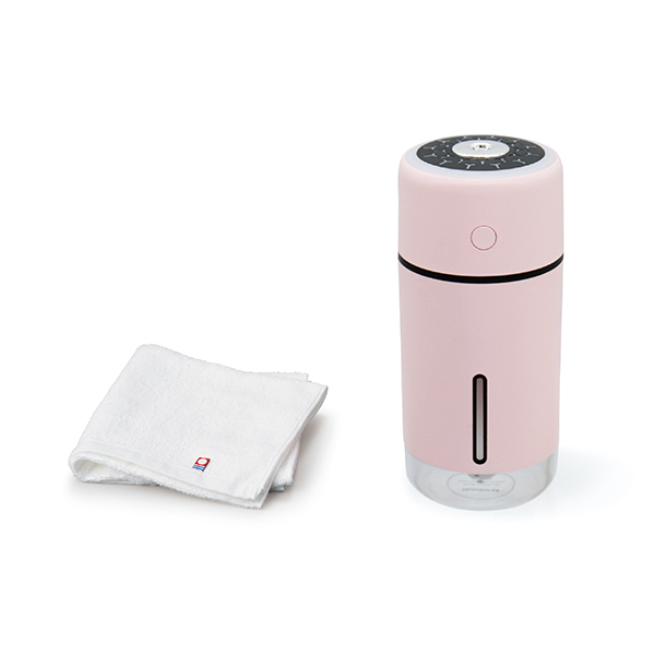 カシスト 卓上加湿器（PK）＆今治タオル