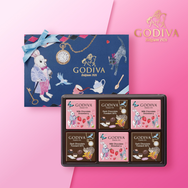 GODIVA アリスのティーパーティ カレ アソートメント（6枚入）