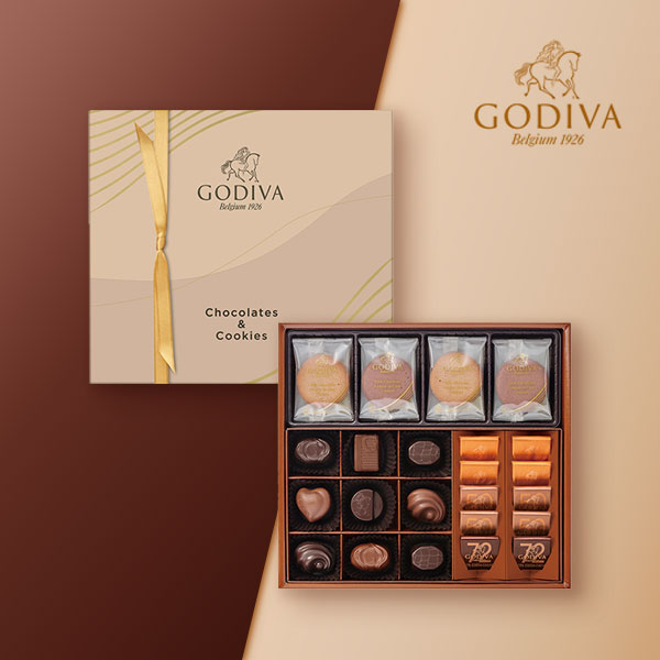 GODIVA チョコレート&クッキー アソートメント（チョコレート19粒入/クッキー8枚入）