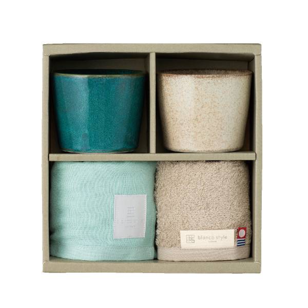 くつろぎペアカップ＆タオルBL