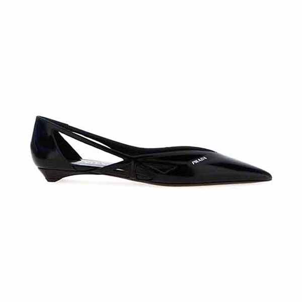 Cut-out leather ballet flats Flat shoes