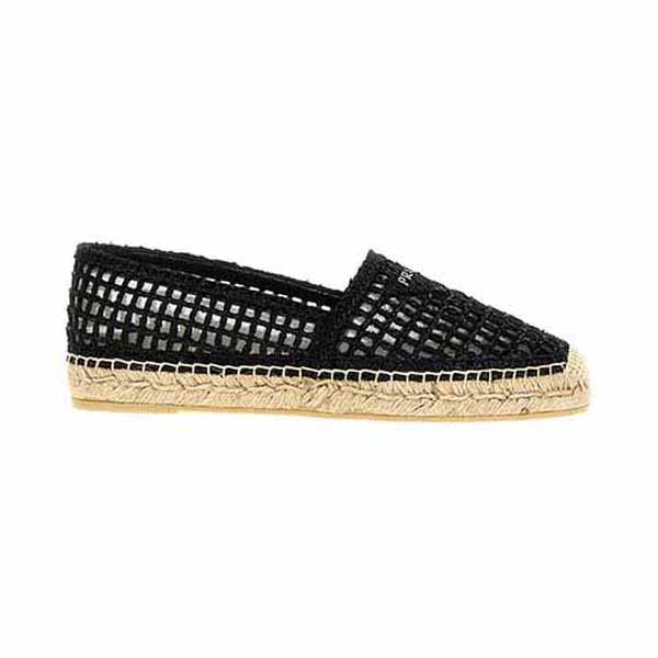 Woven fabric espadrilles Flat shoes
