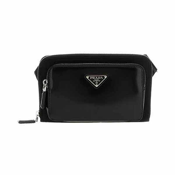 Re-Nylon leather shoulder strap Crossbody bags