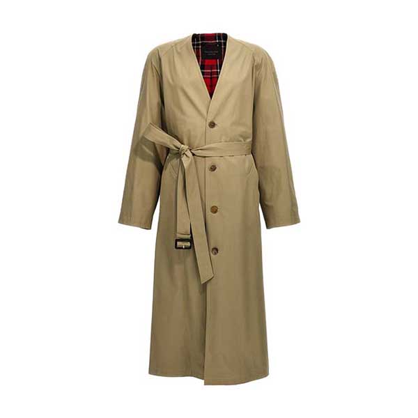 Check lining oversize trench coat Coats, trench coats