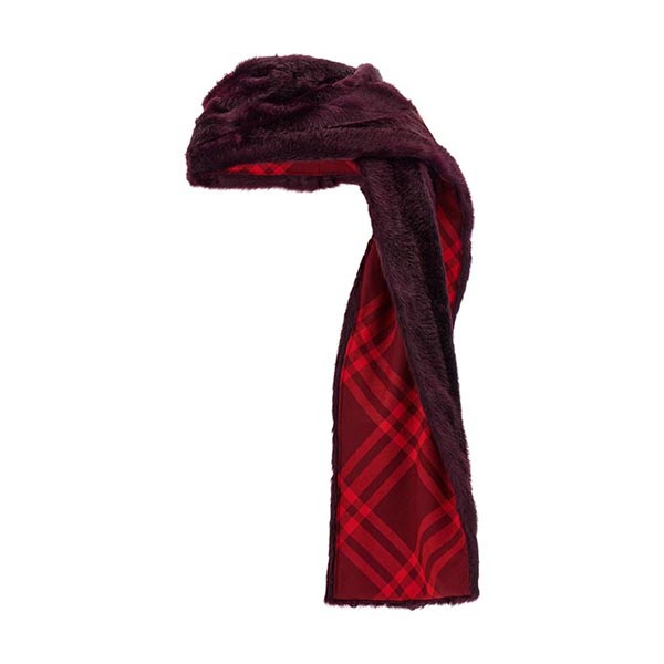 Eco fur hooded scarf Scarves, foulards