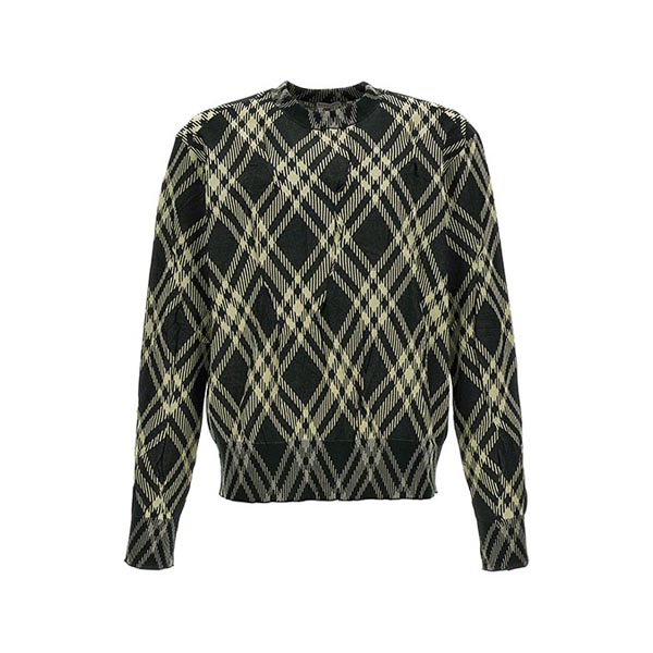 Check crinkled sweater Sweater, cardigans