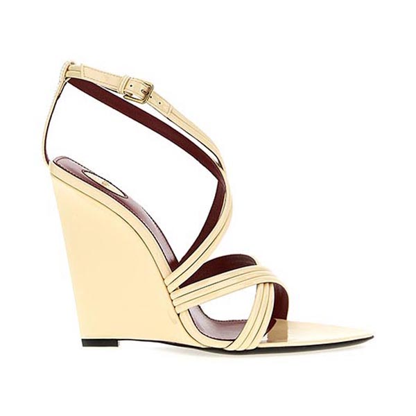 Patent sandals Wedges