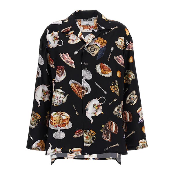 Tea Time' print shirt Shirt, blouse