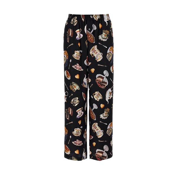 Tea time' print pants Pants