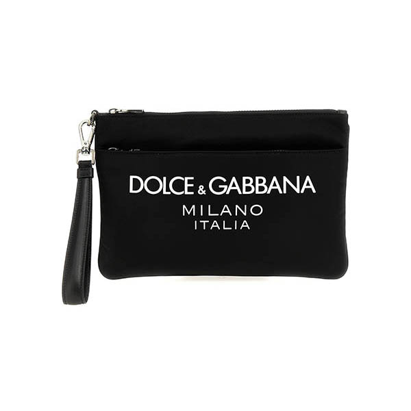 Logo print clutch bag Clutch