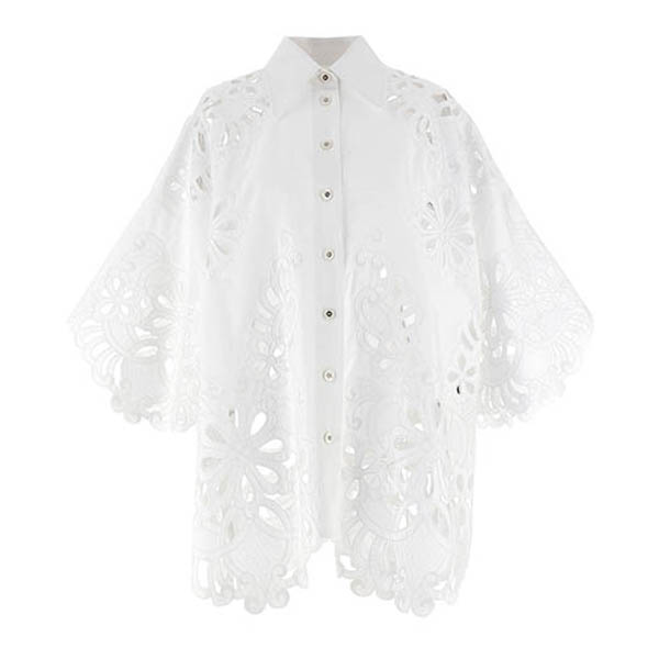 Cut-out embroidery shirt Shirt, blouse
