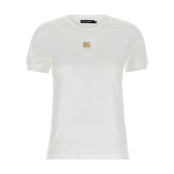 Rhinestone logo T-shirt T-shirt