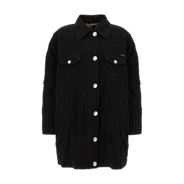 Denim long jacket Casual jackets, parka