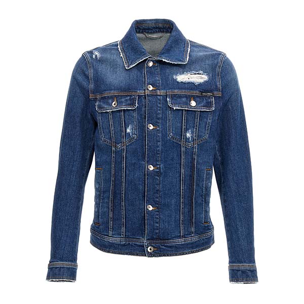 Denim jacket with used effect Piumini, Parka, Giacche casual