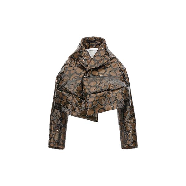 Floral PVC cropped jacket Casual jackets, parka