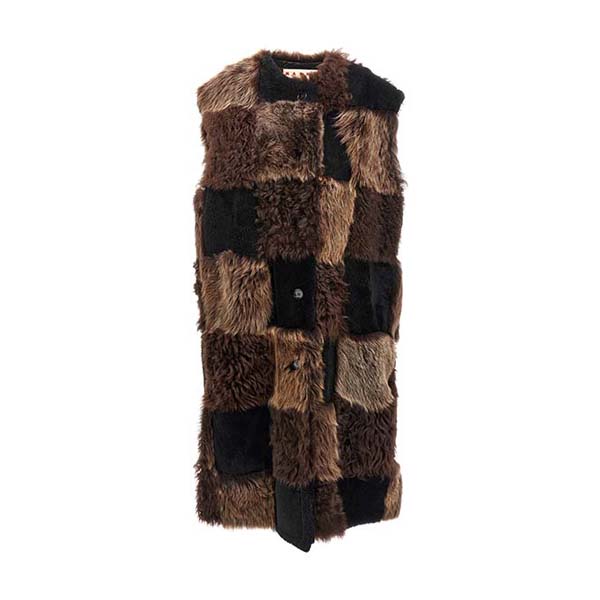 Long shearling vest Gilet