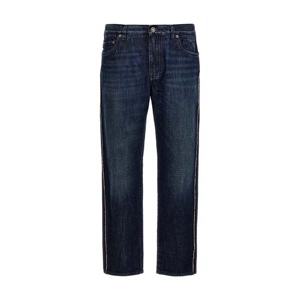 Fringed stitching jeans Jeans