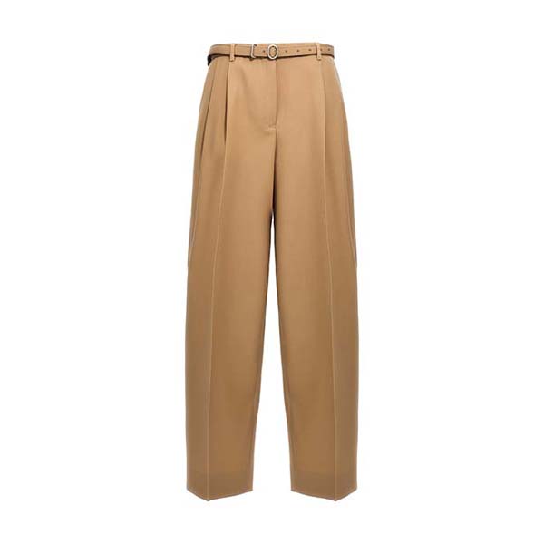 Gabardine belt pants Pants