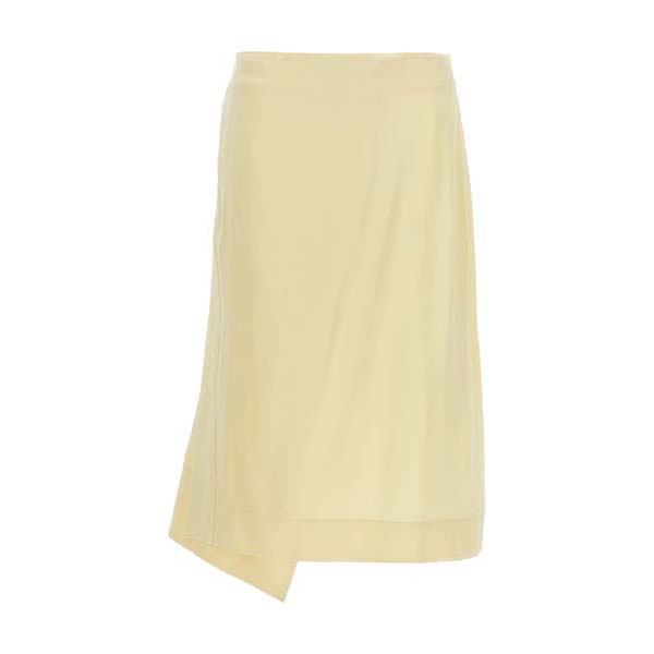 Satin skirt with side slit Skirts