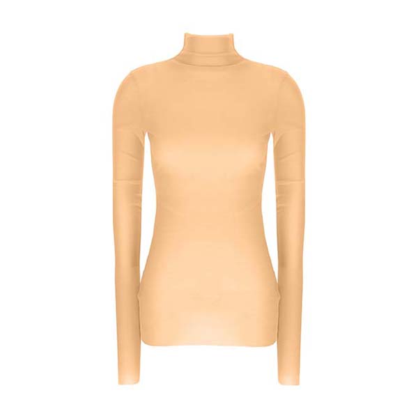 Silk turtleneck top Tops