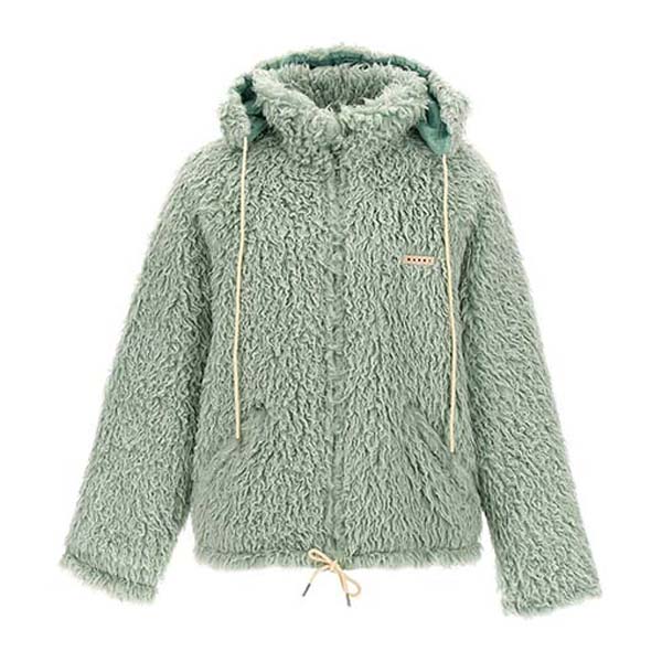 Long Pile Shaggy' hooded jacket Casual jackets, parka