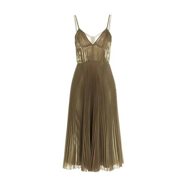 Pleated voile satin dress Dresses