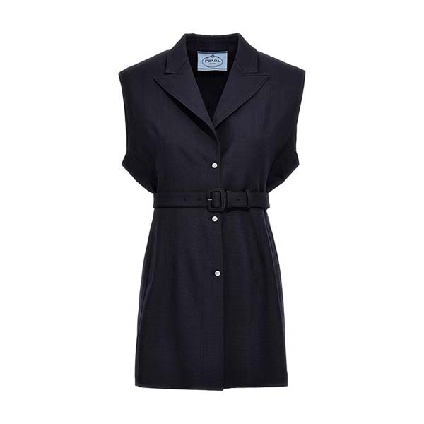 Belt wool vest Gilet