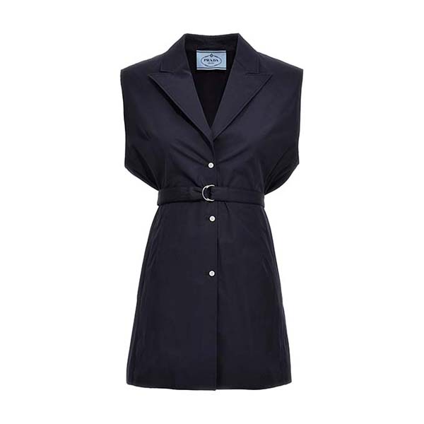 Belt poplin vest Gilet