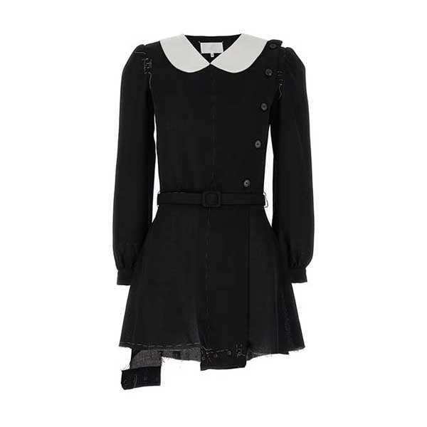 Unfinished stitching dress Dresses