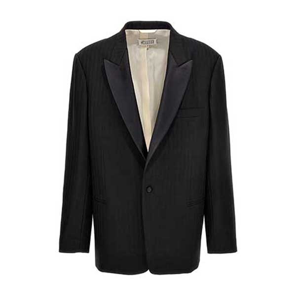 Striped single breast blazer jacket Blazer and Suits