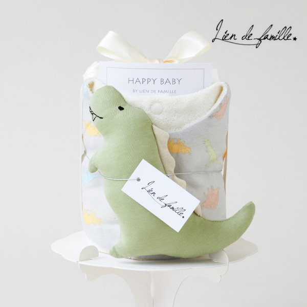 【Lien de famille】恐竜ラトルのミニおむつケーキ