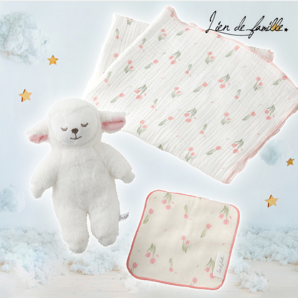 【Lien de famille】ひつじさんとおひるねギフトセット（チューリップ）