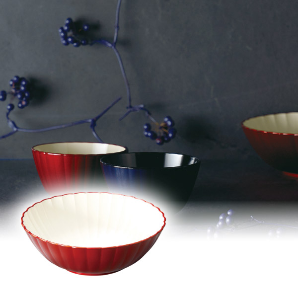 越前塗 フレアサラダボウル 真紅