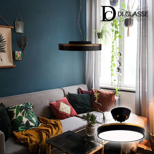 ディクラッセ LED ジョルノ シーリング/ペンダントランプ ブラック