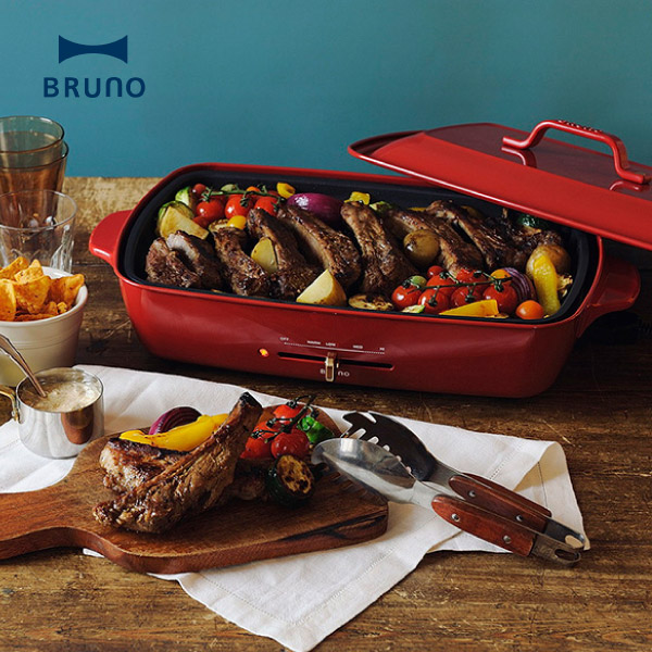 【送料無料】ブルーノ ホットプレートグランデサイズ レッド