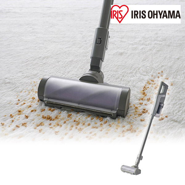 アイリスオーヤマ 充電式サイクロンスティッククリーナーSUUZE グレー