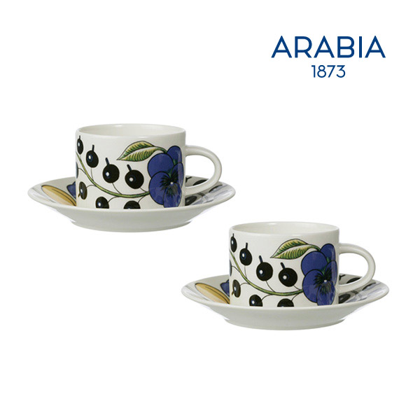 アラビア パラティッシ ティーカップ&ソーサ― カラーペア