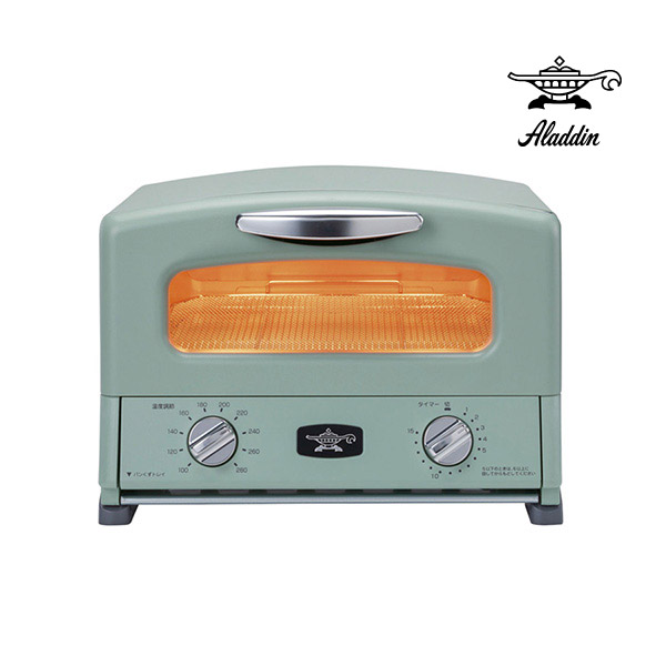 アラジン 4枚焼き グラファイトグリル&トースター グリーン