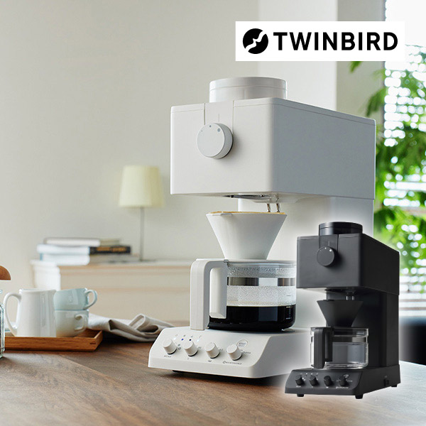 ツインバード全自動コーヒーメーカー3杯用 ブラック