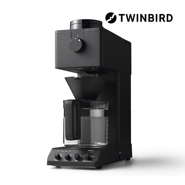 ツインバード全自動コーヒーメーカー6杯用 ブラック