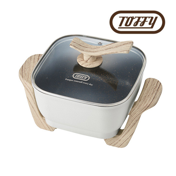 トフィーコンパクトマルチ電気鍋 アッシュホワイト