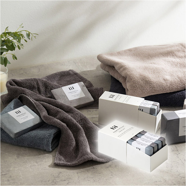 リル 圧縮タオル フェイスタオル4枚