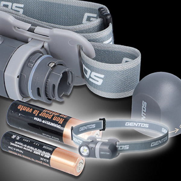 ジェントス 単3・4乾電池でも使えるヘッドライト