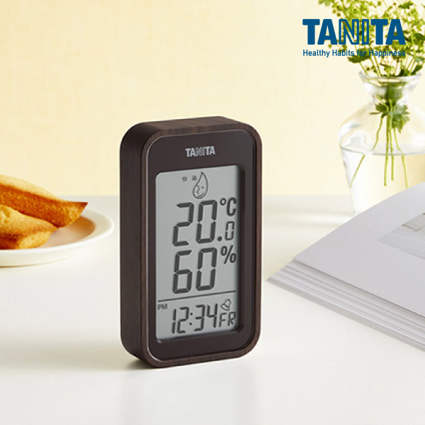タニタ デジタル温湿度計 ブラウン
