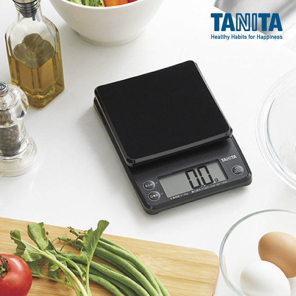 タニタ デジタルクッキングスケール メタリックブラック