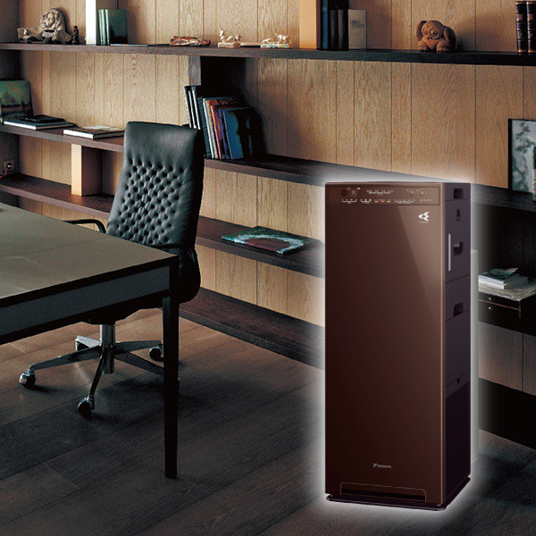 ダイキン加湿ストリーマ空気清浄機 27×27×70cm ブラウン