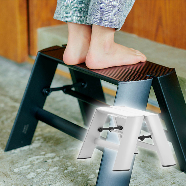 長谷川工業 Stepstool/lucano1-step クリスタルグレー