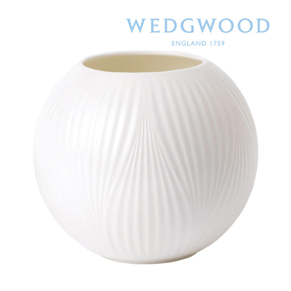 【Wedgwood】ホワイト フォリア ベース 13cm