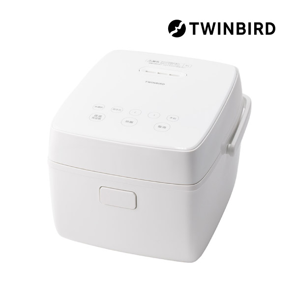 【送料無料】【ツインバード】はやくておいしい3合IH炊飯器 ホワイト