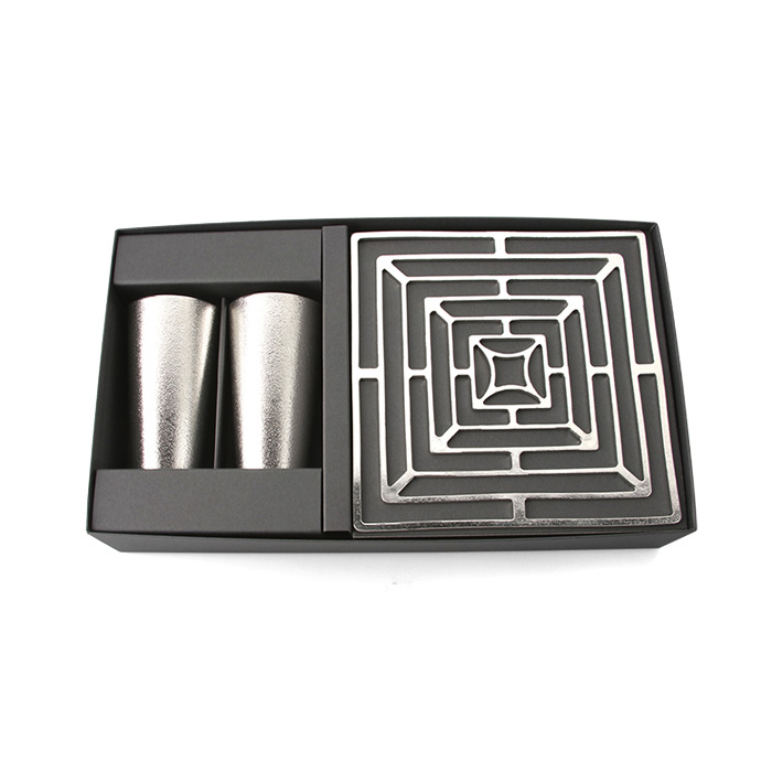 能作　KAGO - スクエア - M ＆ ビアカップ（2個）　感謝ギフトセット